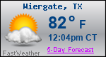 Weather Forecast for Wiergate, TX