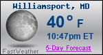 Weather Forecast for Williamsport, MD