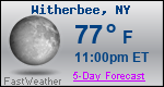 Weather Forecast for Witherbee, NY