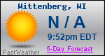 Weather Forecast for Wittenberg, WI