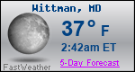 Weather Forecast for Wittman, MD