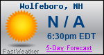 Weather Forecast for Wolfeboro, NH