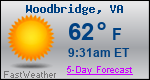 Weather Forecast for Woodbridge, VA