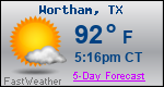 Weather Forecast for Wortham, TX