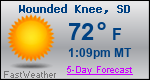 Weather Forecast for Wounded Knee, SD