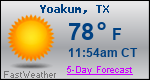 Weather Forecast for Yoakum, TX