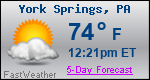 Weather Forecast for York Springs, PA