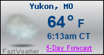 Weather Forecast for Yukon, MO